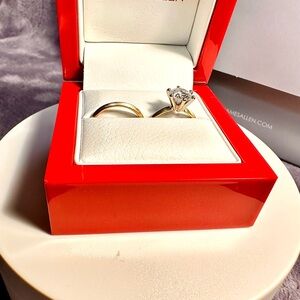 James Allen 1.52 Ct D/VS1 GIA Certified Lab Created Round Diamond Ring Set